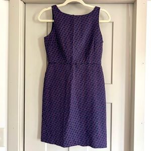 Ann Taylor Shift Dress 0p 0 petite navy pink